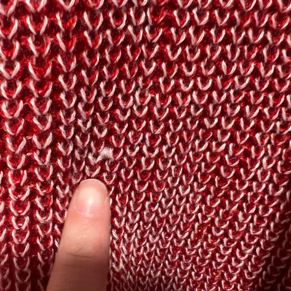 Cozy Red Knit Women's Sweater with ♥️ Patch Elbows - Picture 8 of 8